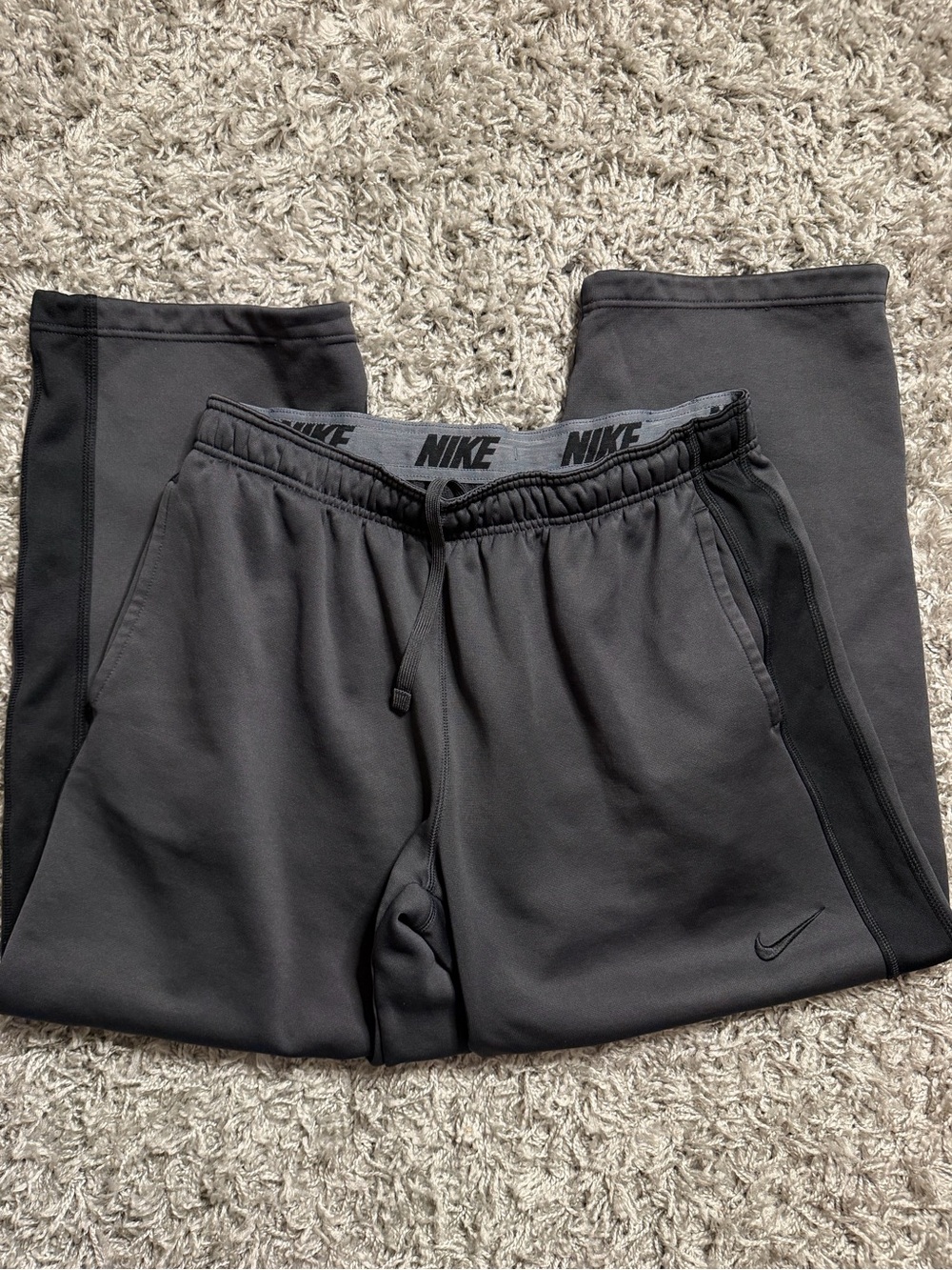 Nike Gray Striped Sweatpants